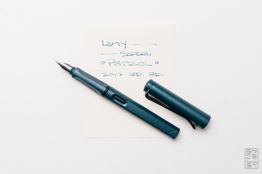 Lamy AL-Star Fountain Pen Petrol (Special Edition) — writing at an angle