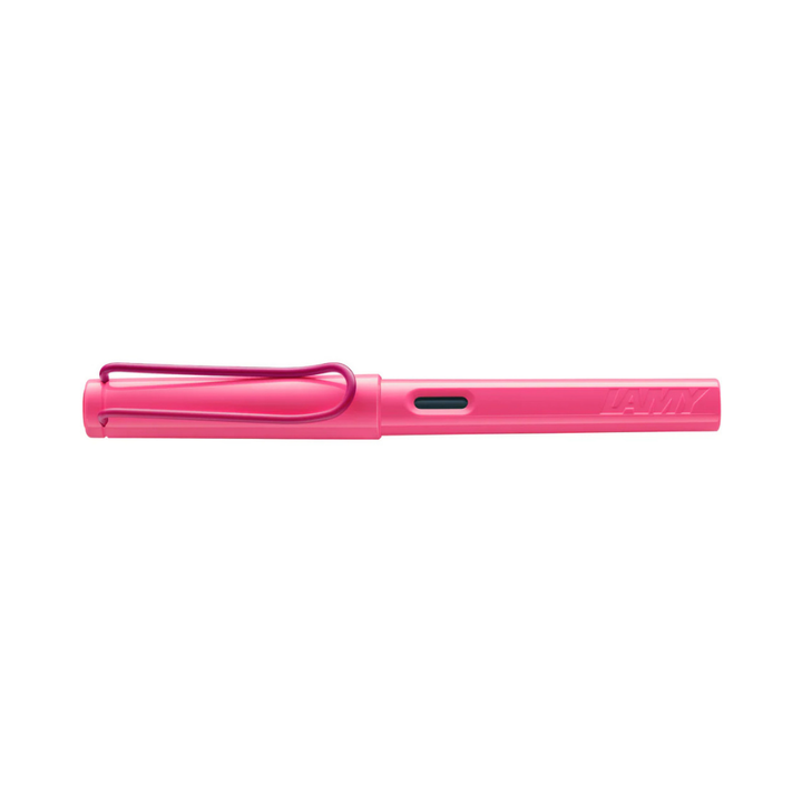 Lamy Safari Special Edition Fountain Pen Neon Pink — nib close-up