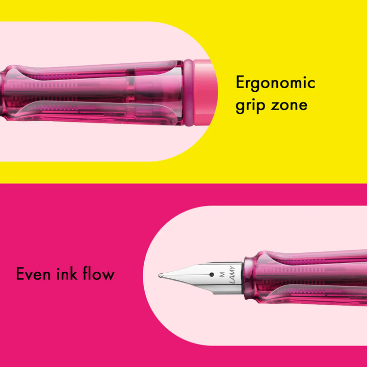 Lamy Safari Special Edition Fountain Pen Neon Pink — with packaging
