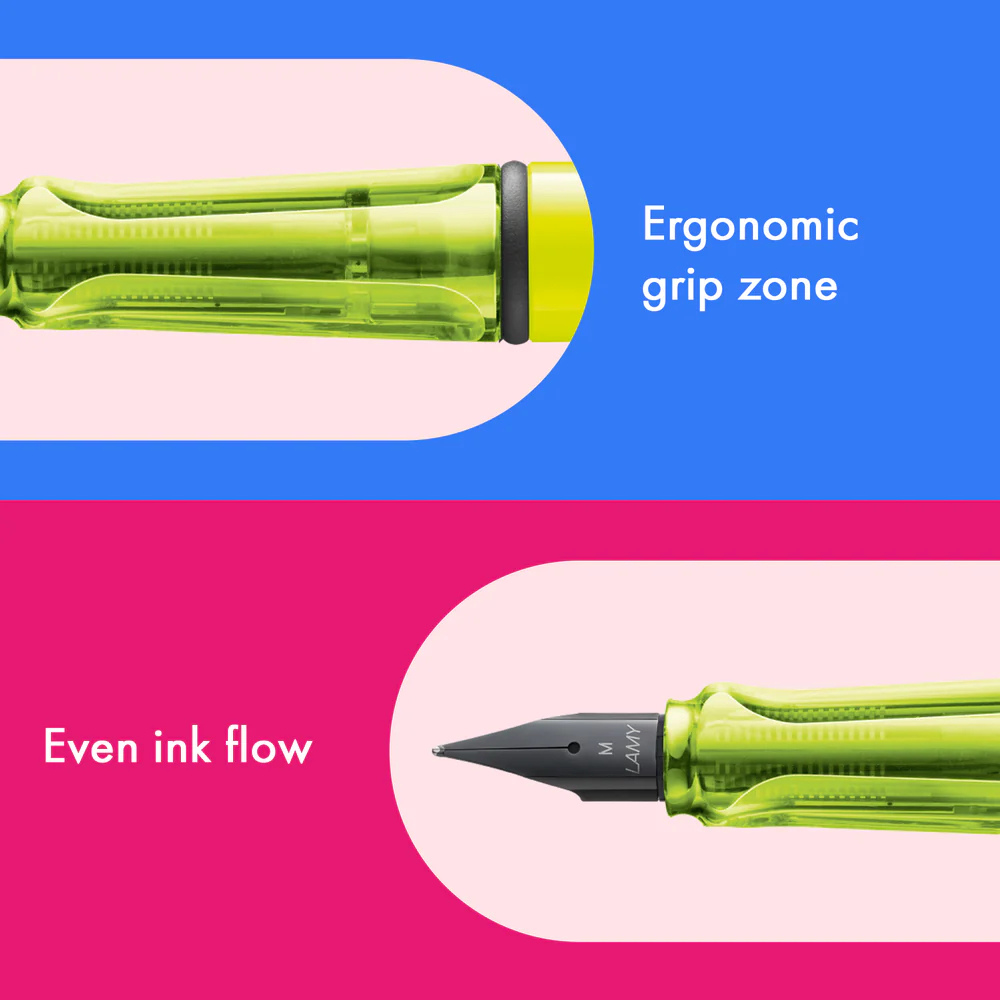 Lamy Safari Special Edition Fountain Pen Neon Yellow — with packaging
