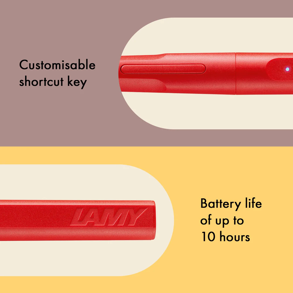 Lamy Stylus Pen Note+ Safari - Red — in use