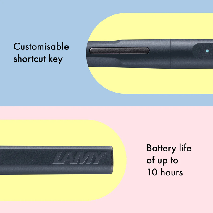 Lamy Stylus Pen Note+ Safari - Steel Black — in use
