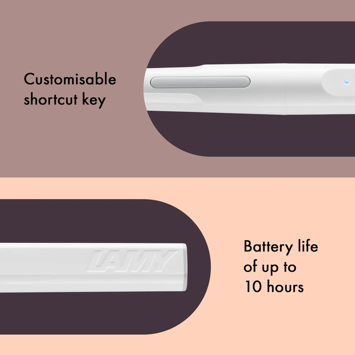 Lamy Stylus Pen Note+ Safari - White — in use