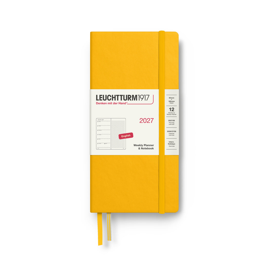 Leuchtturm1917 B6+ x A6 Wallet Weekly Planner & Notebook 2027 - Sunflower