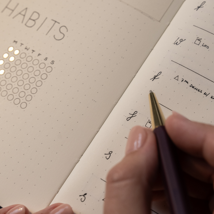 Leuchtturm1917 Bullet Journal Edition 2 A5 Medium Hardcover Notebook - Dotted / Purple26