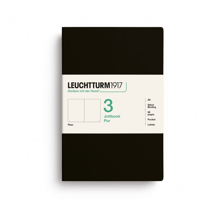 Leuchtturm1917 Jottbook Pur Medium Plain - Black
