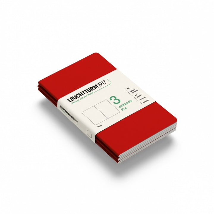 Leuchtturm1917 Jottbook Pur Pocket Plain - Cherry