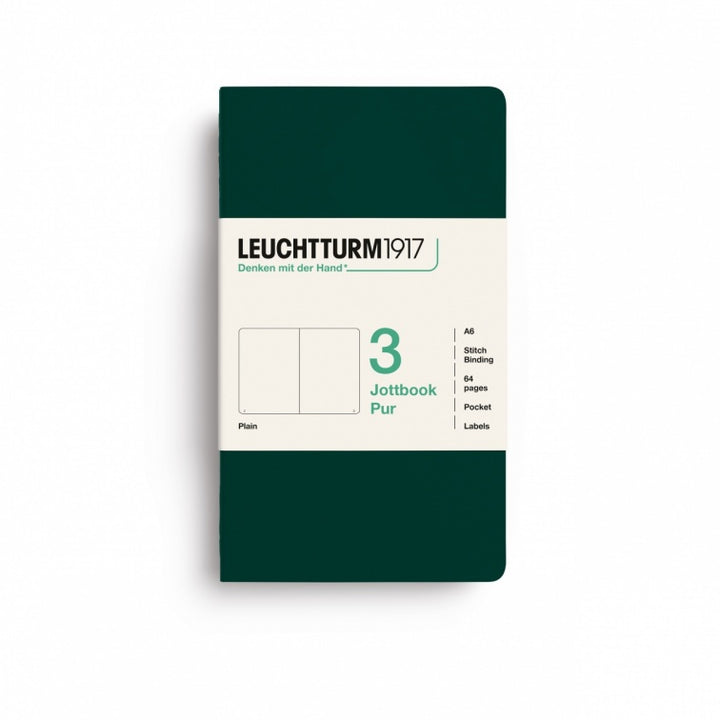 Leuchtturm1917 Jottbook Pur Pocket Plain - Forest Green