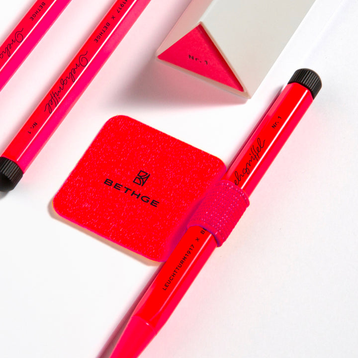 Leuchtturm1917 Luminous Edition Drehgriffel Nr. 1 Ballpoint Pen in Pink — Leuchtturm1917 ballpoint pen — reliable smooth-writing everyday pen, at Cityluxe Singapore