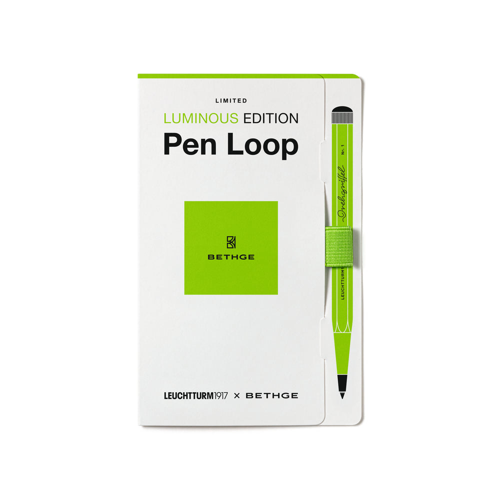 Leuchtturm1917 Luminous Edition Pen Loop - Green — side view