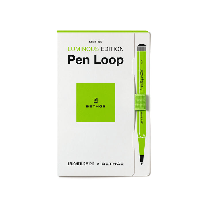 Leuchtturm1917 Luminous Edition Pen Loop - Green — side view