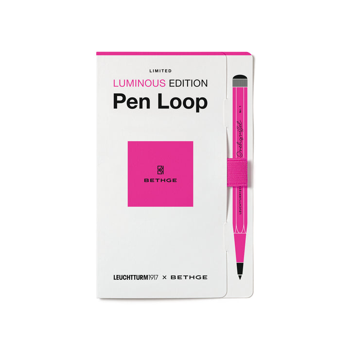 Leuchtturm1917 Luminous Edition Pen Loop - Pink — side view
