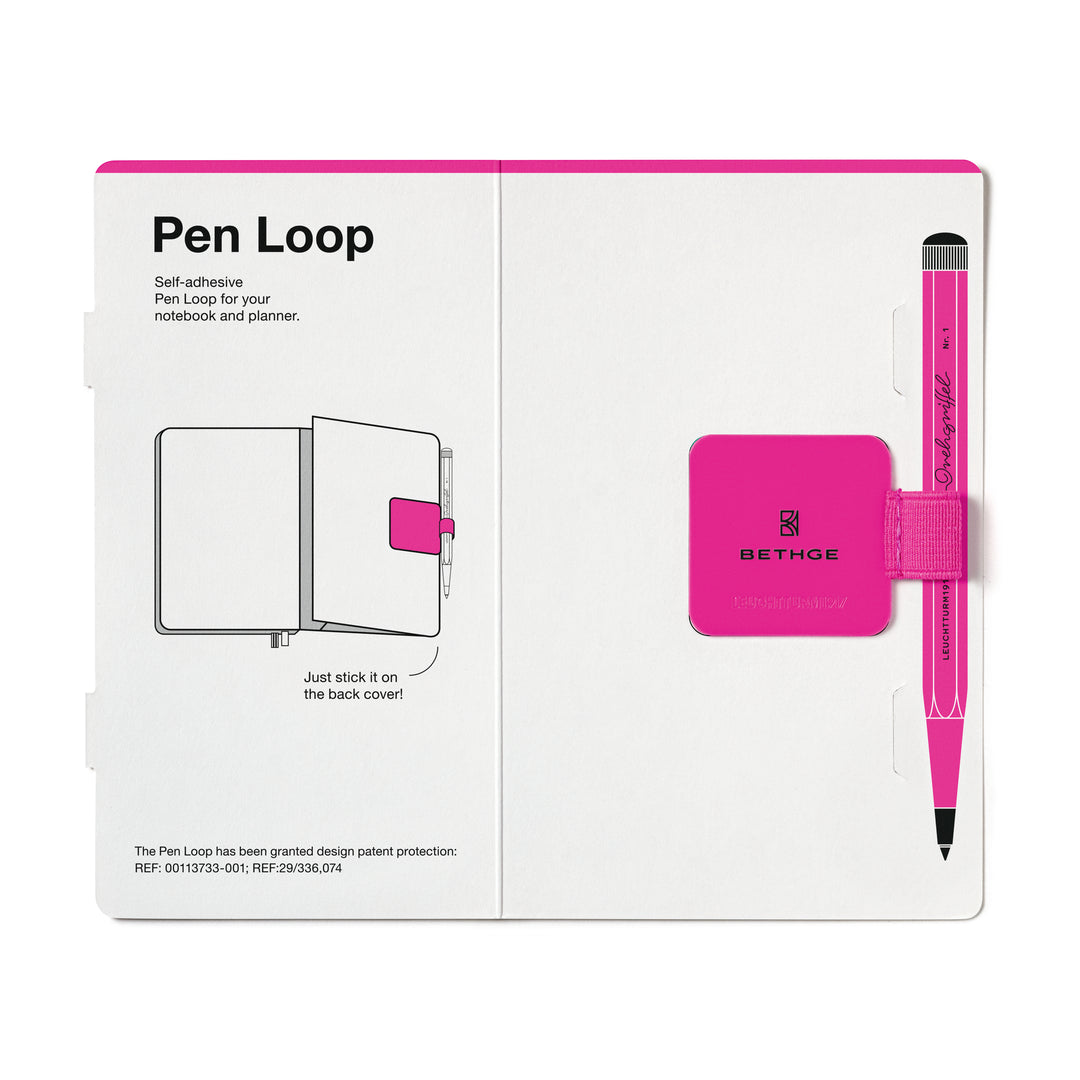 Leuchtturm1917 Luminous Edition Pen Loop - Pink — detail view