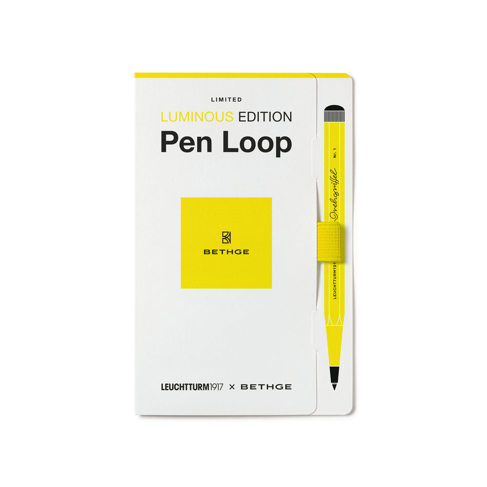 Leuchtturm1917 Luminous Edition Pen Loop - Yellow — side view