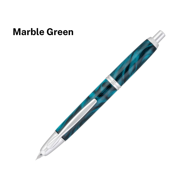 Pilot Capless (Vanish Point) SE Fountain Pen Marble Black,Marble Green,Marble Blue,Marble Orange,Marble Red,18K Gold Rhodi…