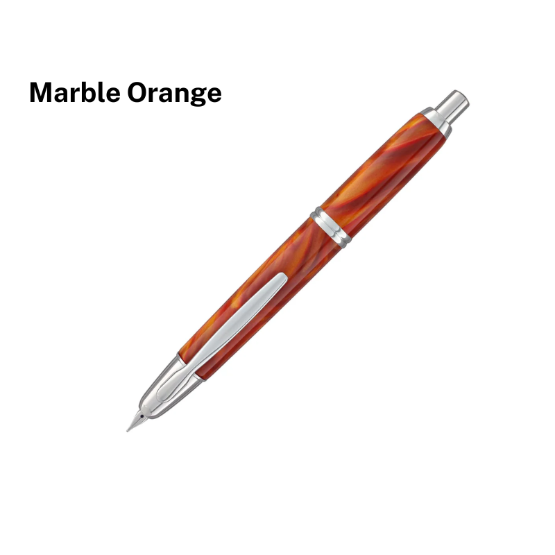 Pilot Capless (Vanish Point) SE Fountain Pen Marble Black,Marble Green,Marble Blue,Marble Orange,Marble Red,18K Gold Rhodi…