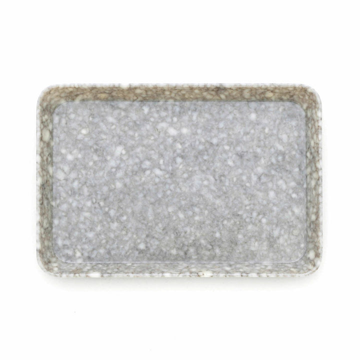 Hightide Marbled Melamine Desk Tray Medium - Gray — front view