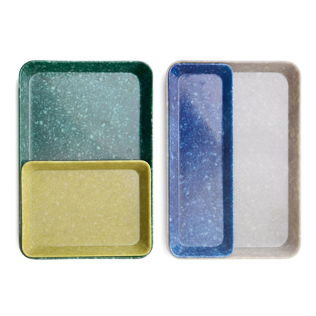 Hightide Marbled Melamine Desk Tray Medium - Gray — detail view