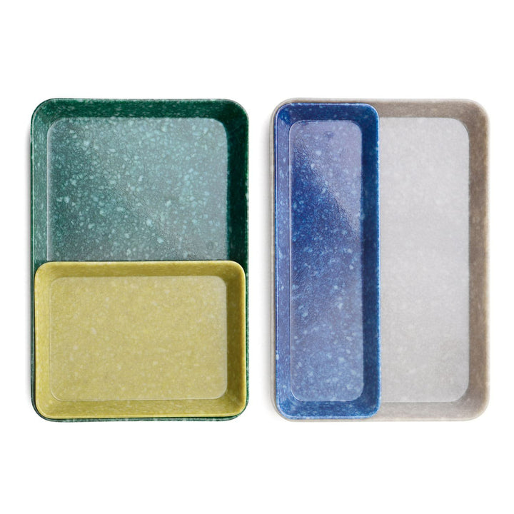Hightide Marbled Melamine Desk Tray Medium - Gray — detail view