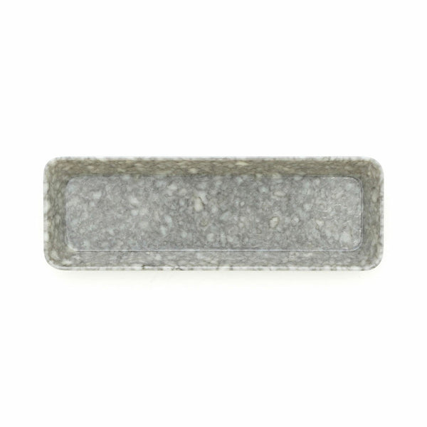 Hightide Marbled Melamine Pen Tray - Gray — front view
