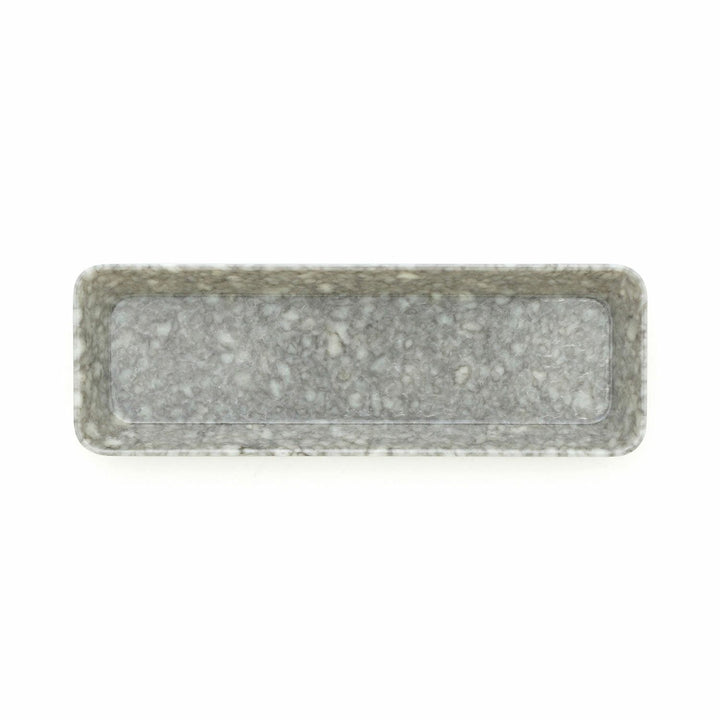 Hightide Marbled Melamine Pen Tray - Gray — front view