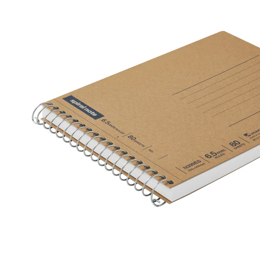 Maruman A6 Spiral Note BASIC 80 Sheets 6.5mm - Ruled