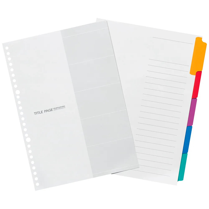 Maruman B5 Laminated Tab Wide 5 Index — side view