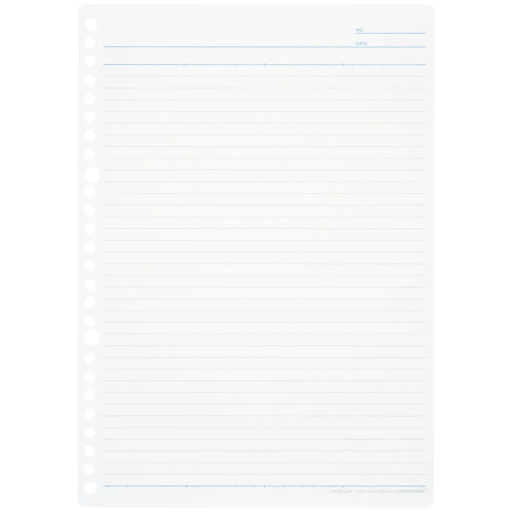 Maruman B5 Loose Leaf 6mm Line 100 Sheets — side view