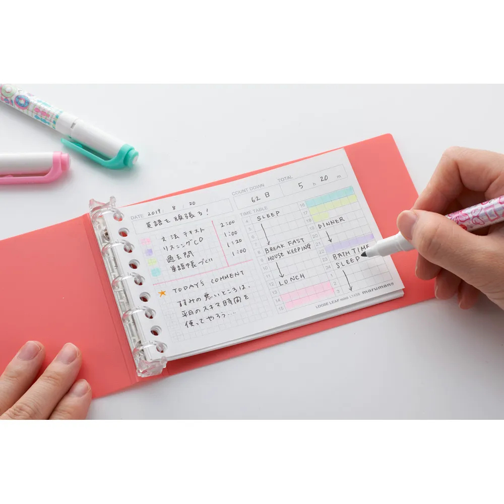 Maruman Mini Size Loose Leaf Time Planning — angle view