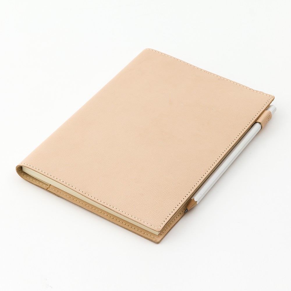 MD Notebook Cover Boxed (A5) - Goat Leather — spine view