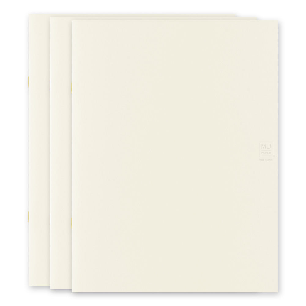 MD Notebook Light (A4 Variant) Gridded 3pcs Pack A — open spread