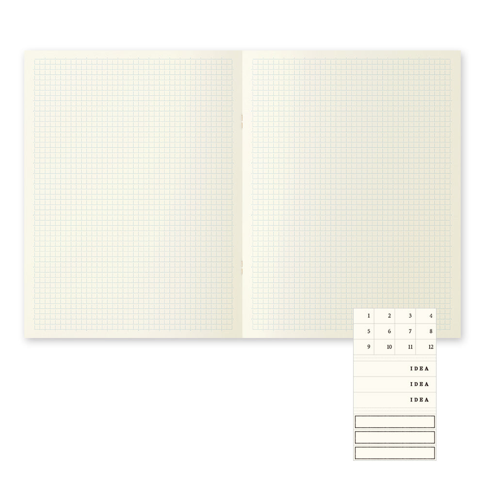 MD Notebook Light (A4 Variant) Gridded 3pcs Pack A — ruling detail