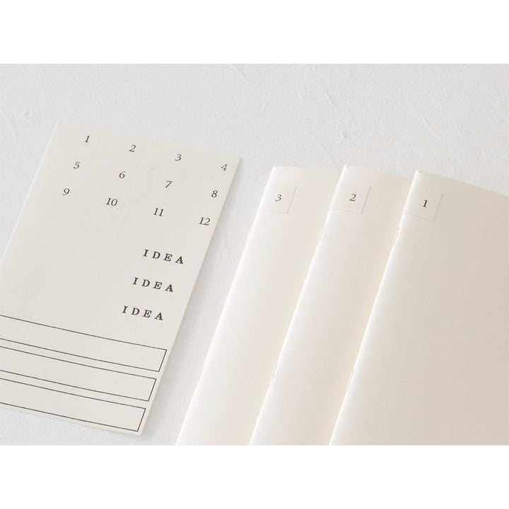 MD Notebook Light (A4 Variant) Gridded 3pcs Pack A — spine view