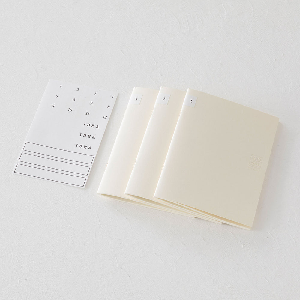 MD Notebook Light A6 - Blank (3pcs/pack) — open spread