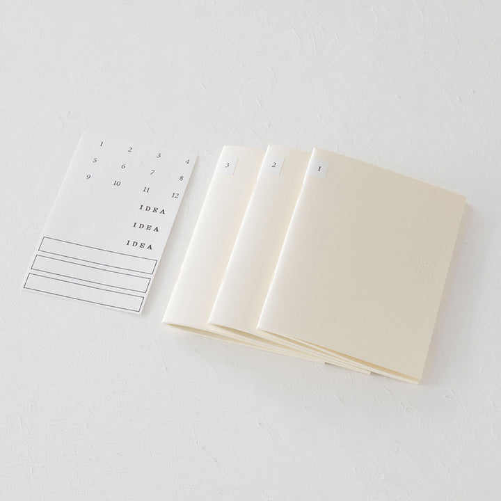 MD Notebook Light A6 - Blank (3pcs/pack) — open spread