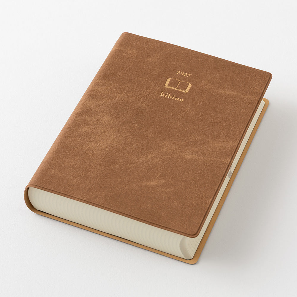 Midori A6 Diary Hibino Camel 2027