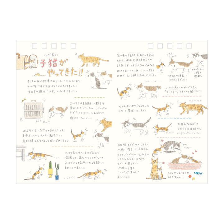 Midori Calendar Ring 2026 (M) - Cat — in use