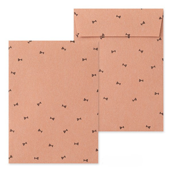 Midori Letter Paper &amp; Envelopes with Stickers 947 Black Cat A — with packaging