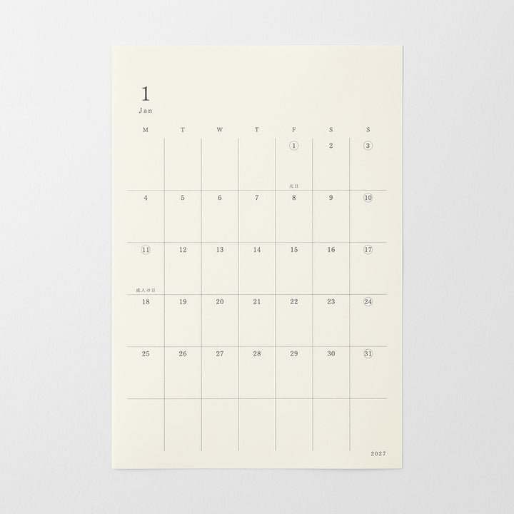 Midori M Diary Sticker 2027