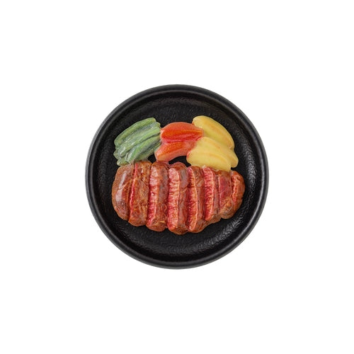 Midori Miniature Magnet - Steak — front view