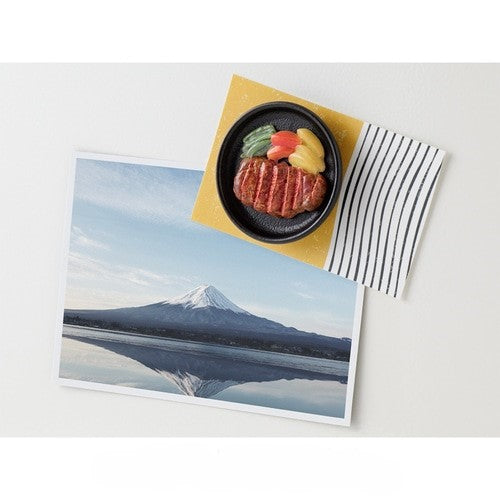 Midori Miniature Magnet - Steak — in use