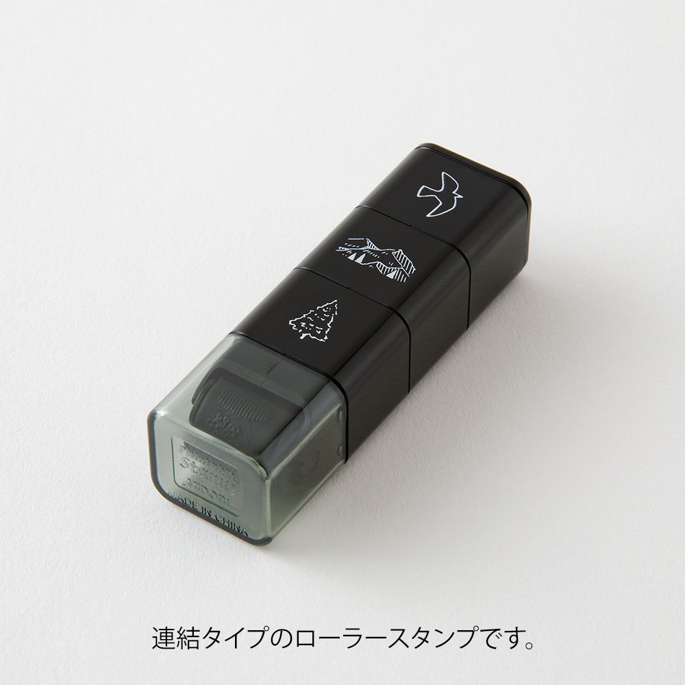 Midori Paintable Stamp Roller - Mountain View — side view