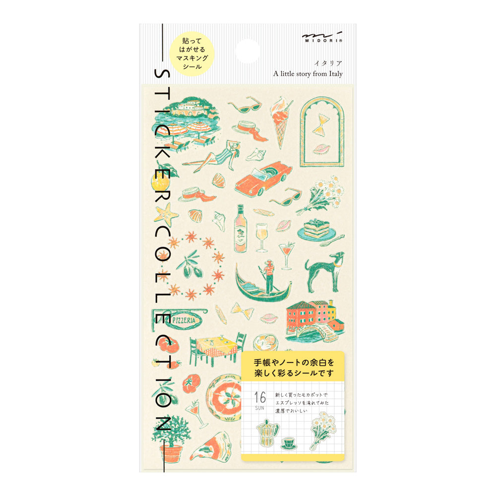 Midori Sticker 2712 Italian Motifs — front view