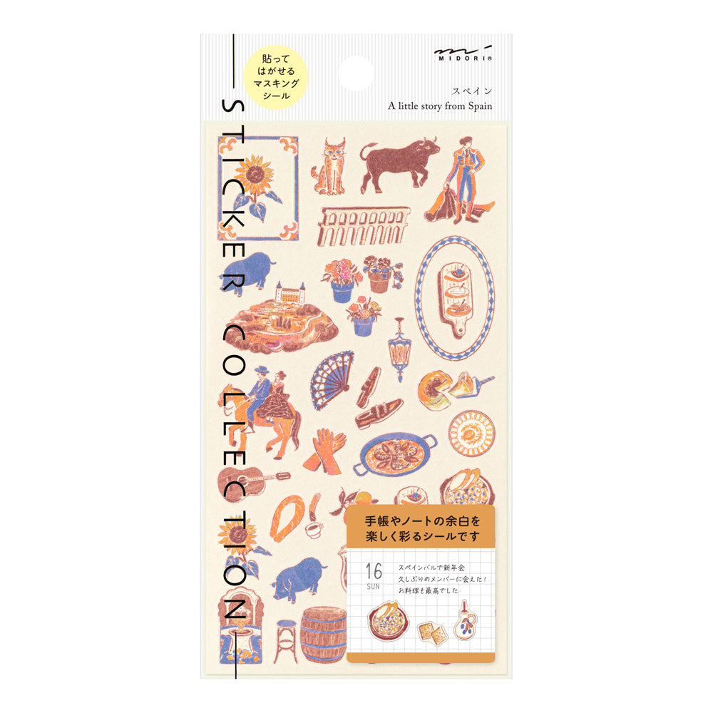 Midori Sticker 2713 Spanish Motifs — front view