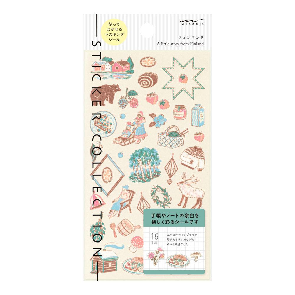Midori Sticker 2714 Finnish Motifs — front view