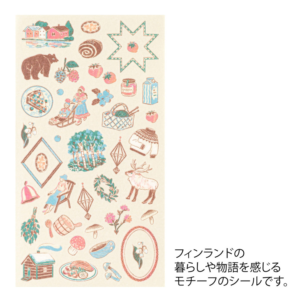Midori Sticker 2714 Finnish Motifs — side view