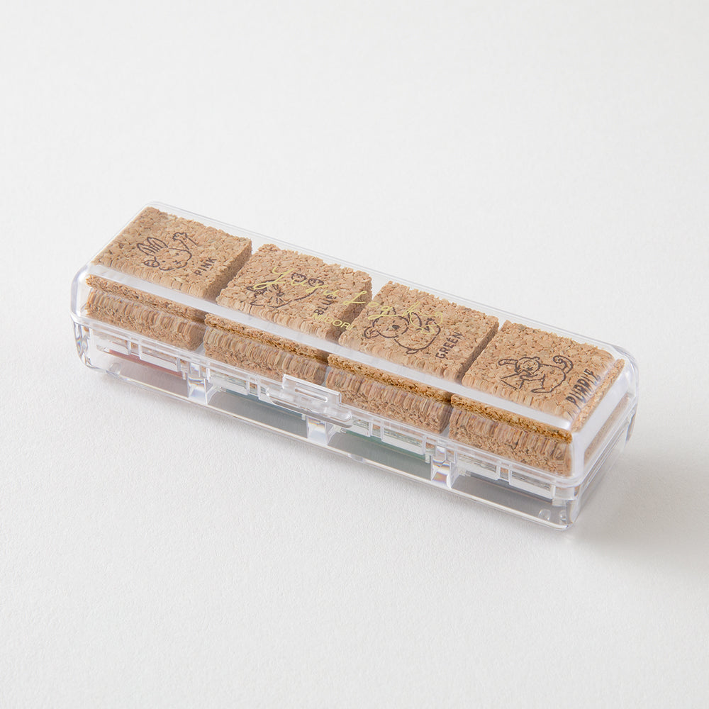 Midori Yuru Log Pre-inked Stamp - Animal Poses — side view