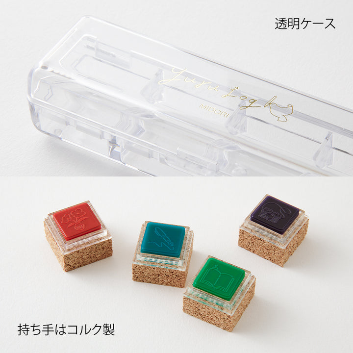 Midori Yuru Log Pre-inked Stamp - Daily Life — in use