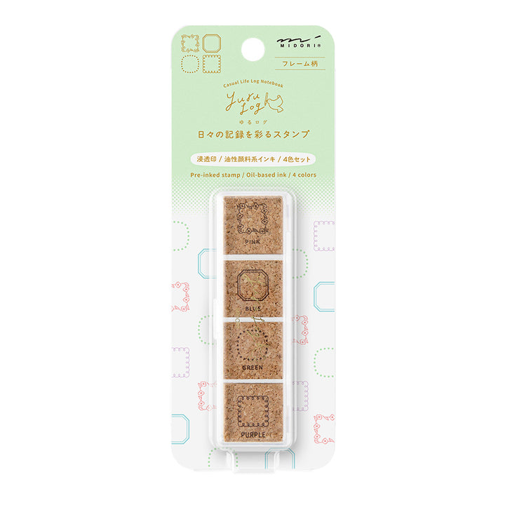 Midori Yuru Log Pre-inked Stamp Frame, Midori, Pre-inked Stamp, Yuru Log, Midori Pre-inked Stamp, Cityluxe