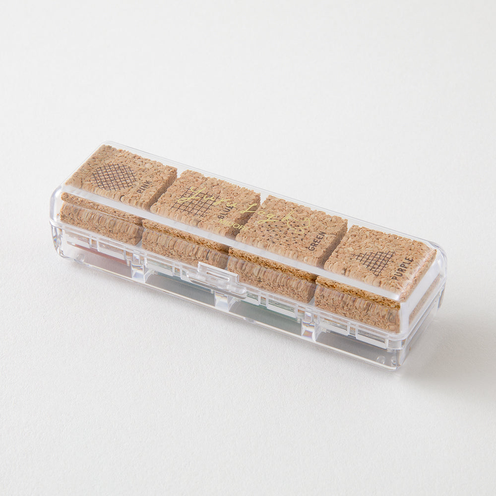 Midori Yuru Log Pre-inked Stamp - Geometry — side view